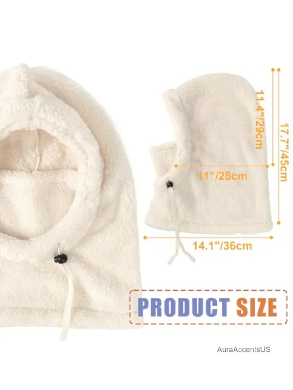 Fleece Windproof Ski Mask Balaclava Hooded Neck Warmer Winter